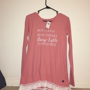 NWT Long sleeve blush Hollister shirt!